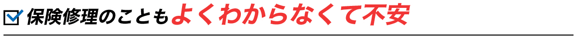 保険修理のこともよくわからなくて不安